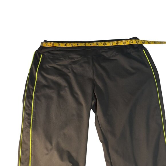 Tangerine Ladies Medium Graphite & Sulphur Green Athletic Pants 88% Polyester 12 - Picture 8 of 8